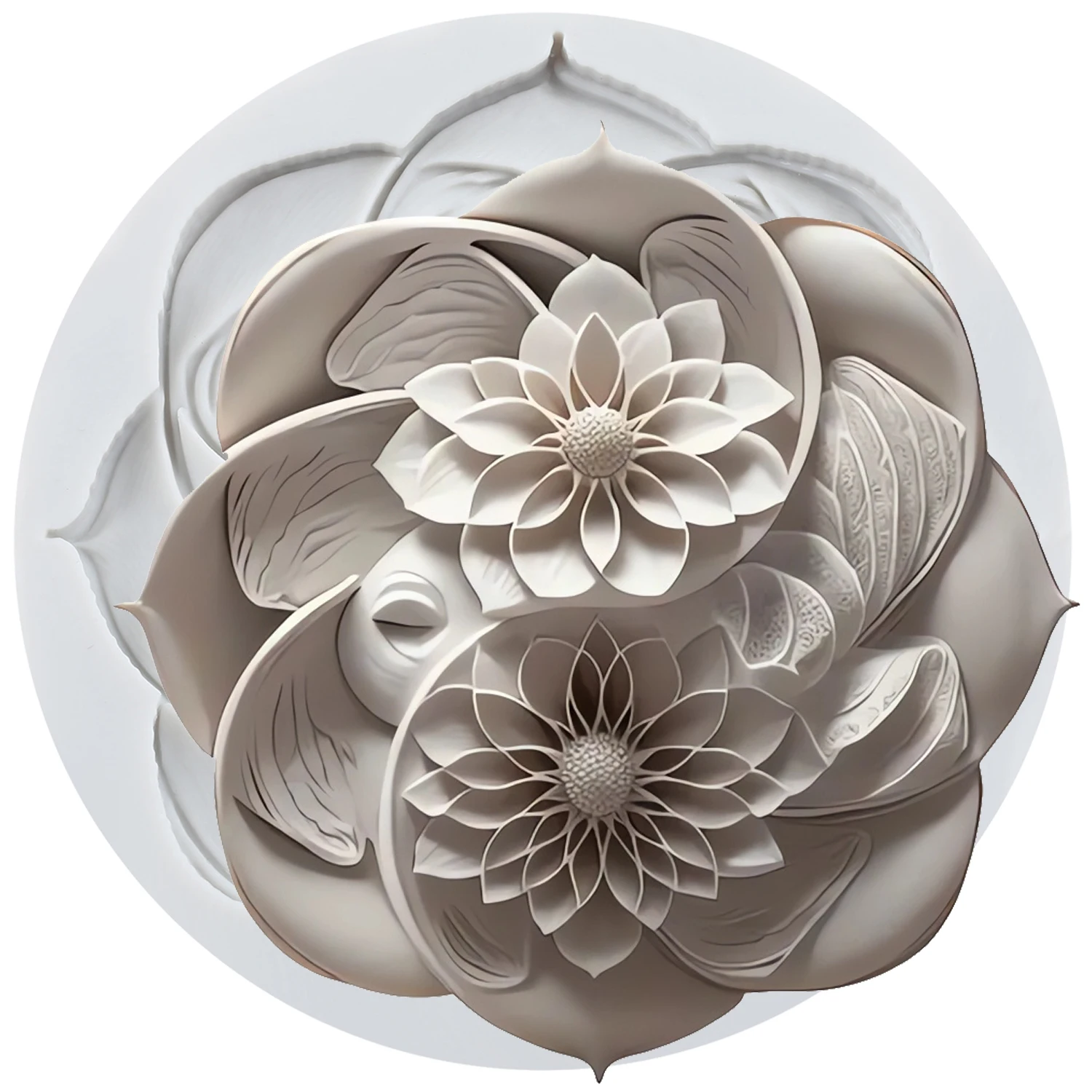 Lotus Flower Silicone Molds Lotus Fondant Cake Decorating Tools Cupcake Topper Chocolate Craft Gum Paste Polymer Clay
