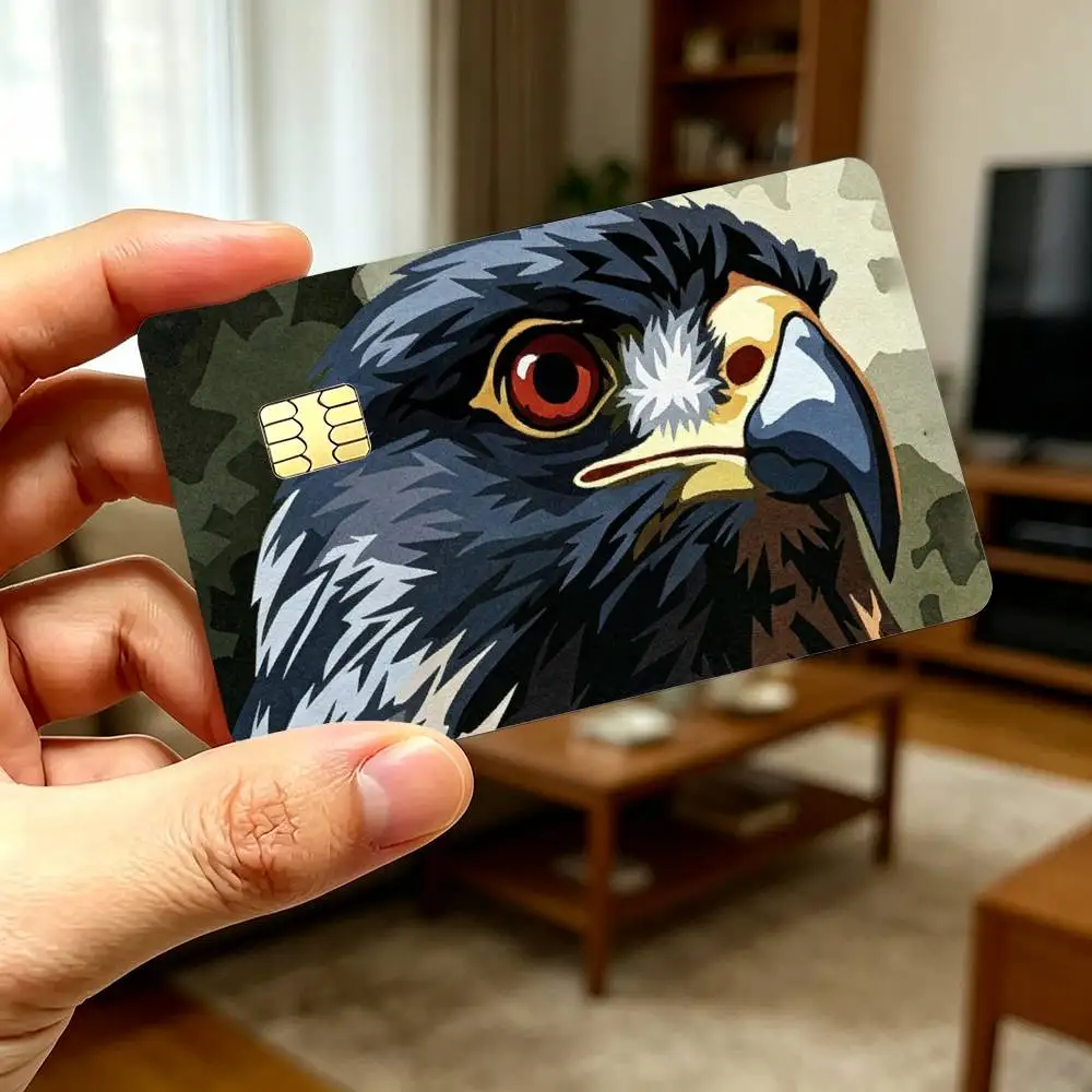 Falcon Pattern Credit Card Stickers Skin For Bank Debit Decorative Protection Scratch-resistant Gift