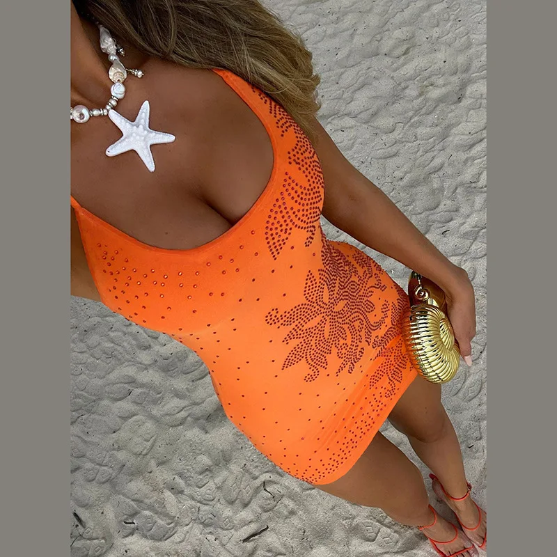 スパンコールキラキラミニドレス女性のセクシーな Y2K ヴィンテージ V ネック花パール装飾キャミドレスグリッターパーティークラブボディコンドレス