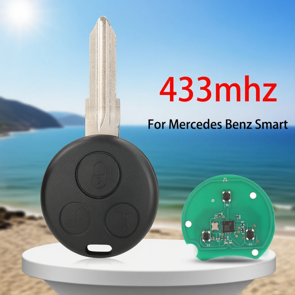 

Jingyuqin 433 МГц 3 кнопки дистанционный умный ключ от машины для Mercedes Benz Fortwo City Passion Pulse Roadster Замена