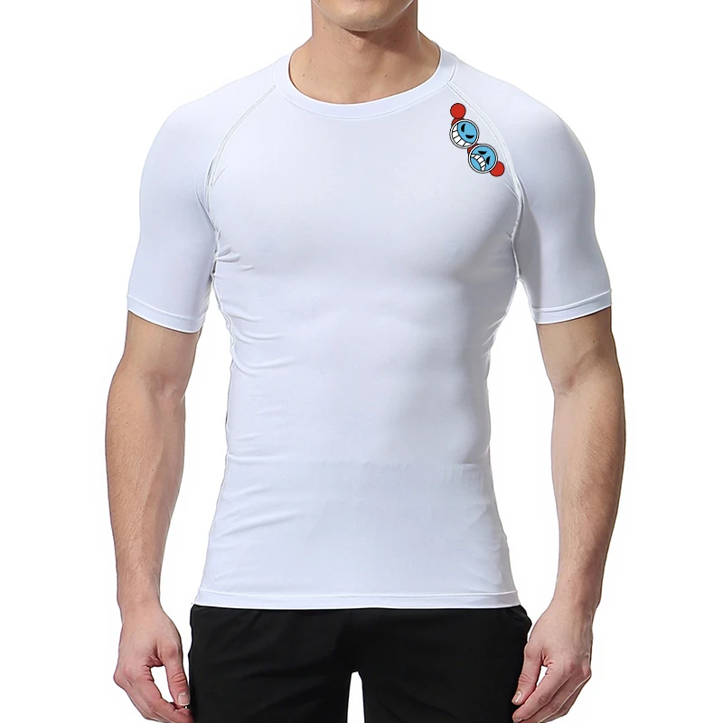 Graphic Compression Shirt for Men Athletic Quick Dry Stretchy Tshirt Tees Tops Gym Workout Running Undershirts Baselayers