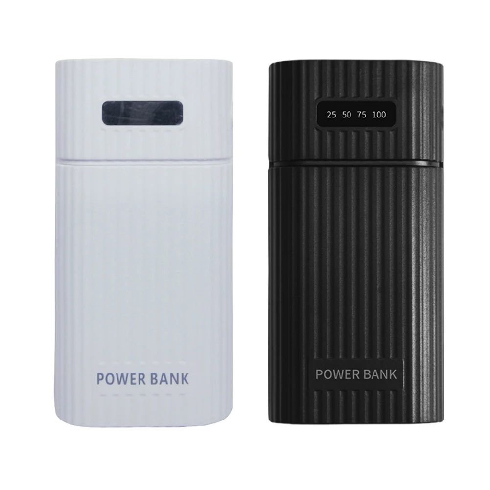 2/3-Port Input Battery Charger Outer Case LCD Display Mobile Power Case Kit Make Your Own External Battery Pack for Mobile Phone