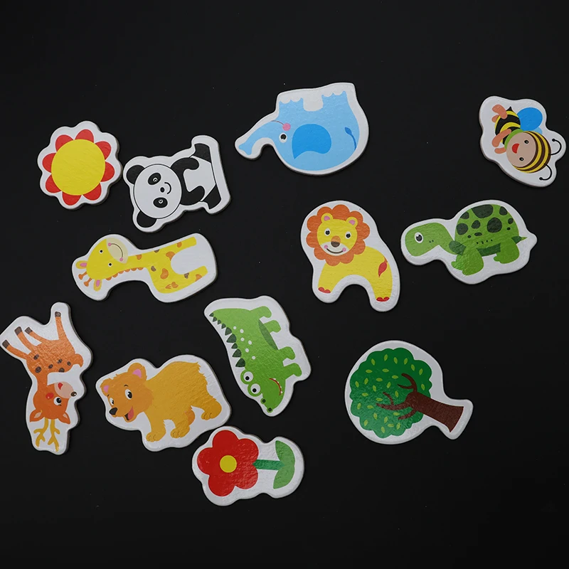 Animal Magnetic Stickers Wild Animal Series Marine Animal Whiteboard Sticker Magnetics Children's Enlightenment Education Suit
