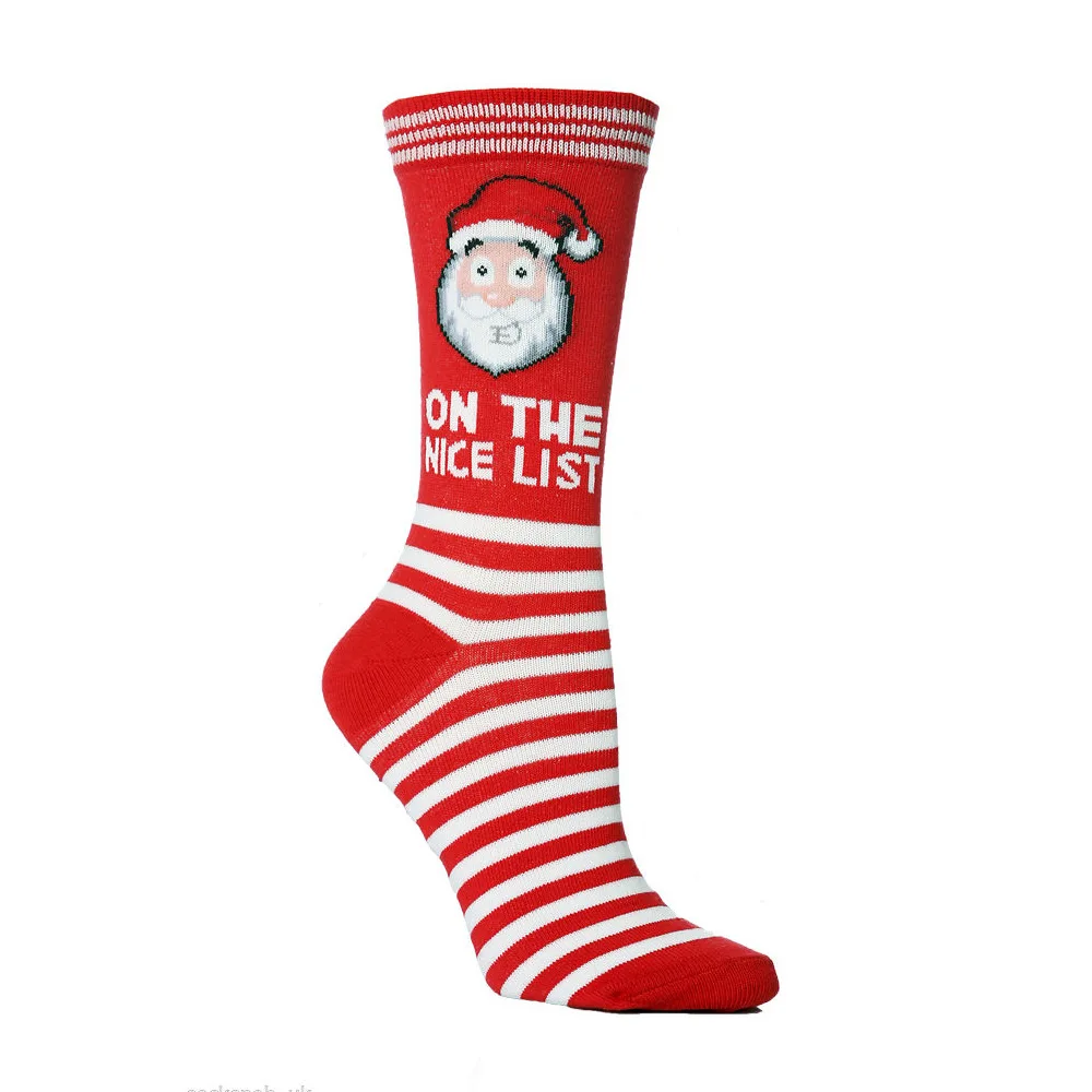 2023 Christmas Socks New Elk Men and Women Stockings Personalised Cotton Socks Mid-Calf Socks Halloween Socks
