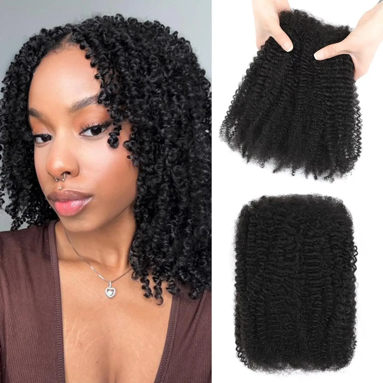 

1PC Afro Kinkys Bulk Human Hair 30g/Pack for Mini Twist, Braiding Hair for Dreadlocks, Loc Repair, Twists, Dreadlock Extensions