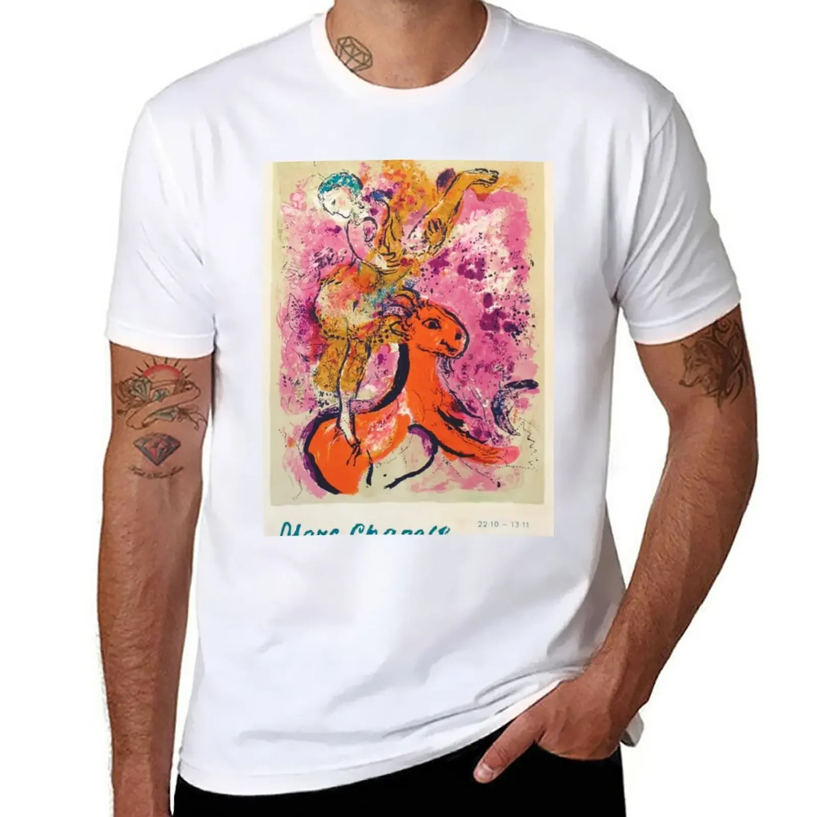 

Marc Chagall Exhibition poster The Red Rider T-Shirt summer clothes vintage for a boy t shirts for men graphic