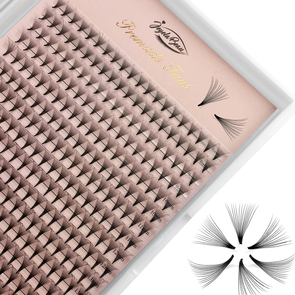 Pestañas Goddess Premade Volume Fans 4D 5D 6D 7D 8D 10D 12D 14D 16D 20D Individuales con Punta Puntiaguda 320 Fans Faux Mink 5