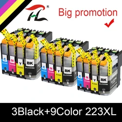 HTL 15Pcs LC223 LC221 LC 223 Cartridges for Brother Printer Ink Cartridge DCP-J562DW J4120DW MFC-J480DW J680DW J880DW J5320DW