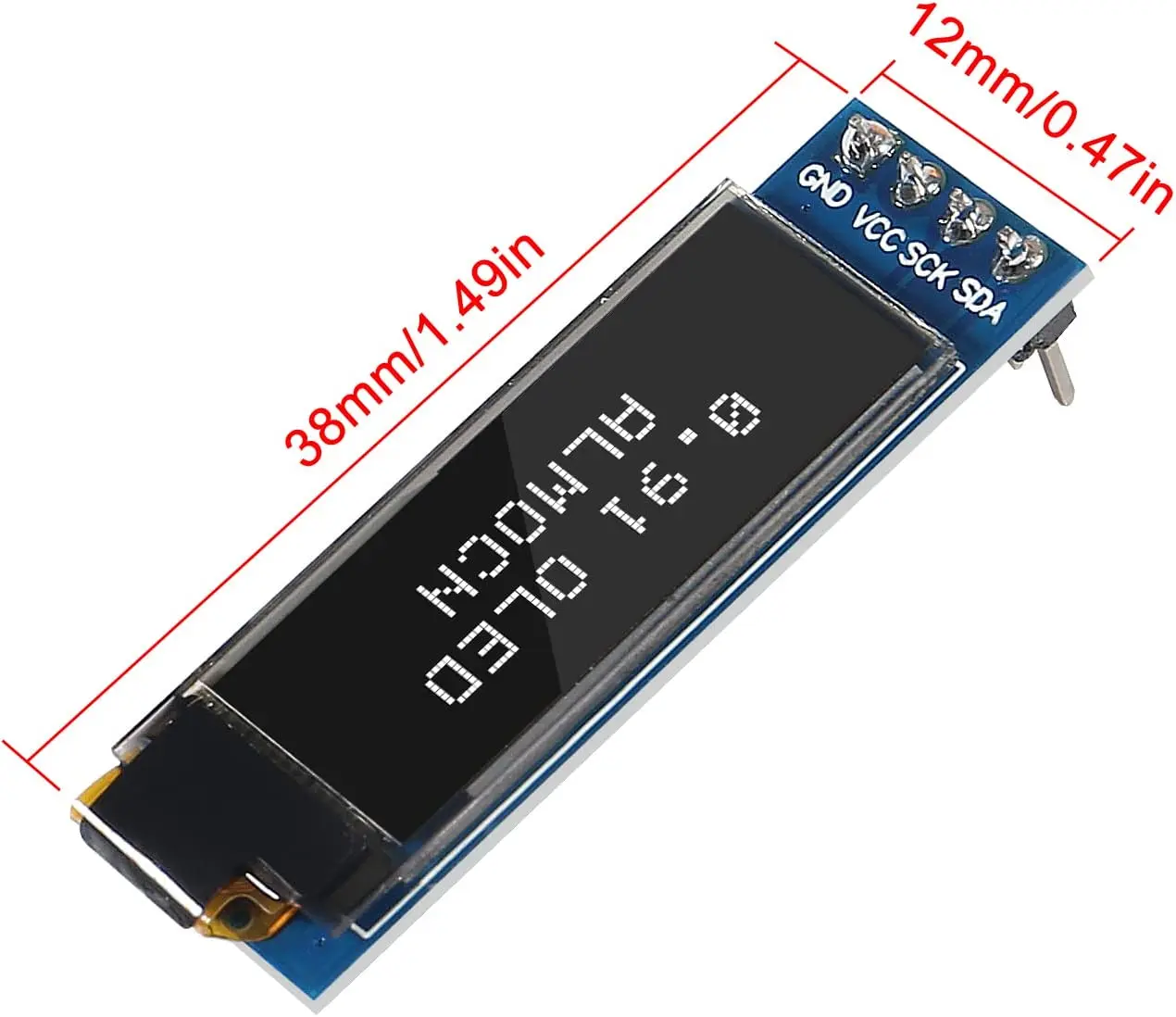 0.91 Polegada iic módulo de exibição oled i2c ssd 1306 led 128x32 driver de tela dc 3.3v ~ 5v