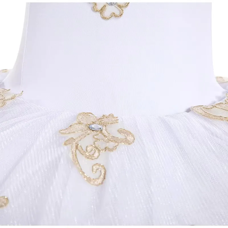 ใหม่สีขาวบัลเล่ต์ Tutu กระโปรงเด็ก White Swan Lake Dance เครื่องแต่งกายความงามเต้นรําเสื้อผ้า