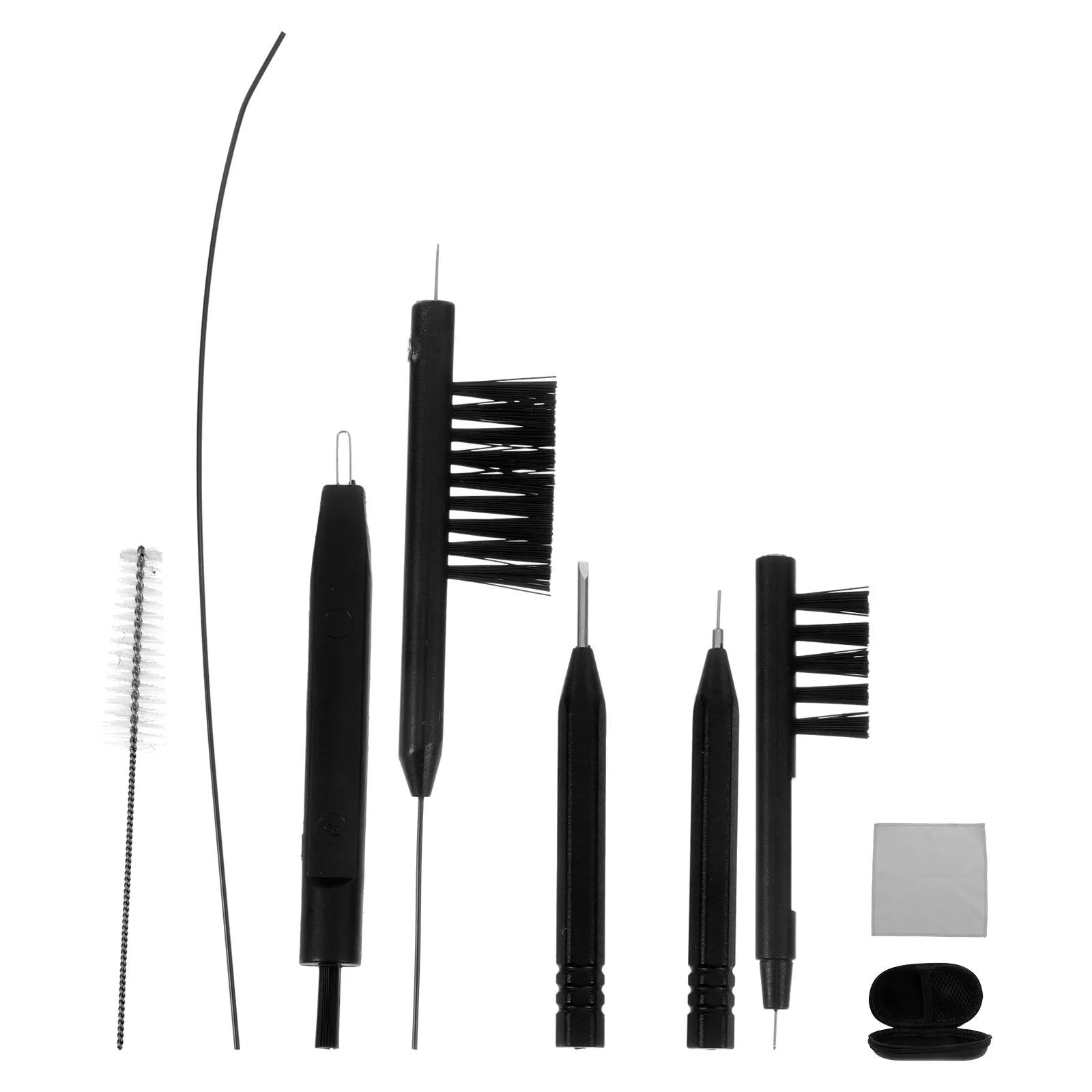 1Set Hearing Aid Cleaning and Maintenance Kit Includes Cleaning Brushes Dry Wipes Ventilation Rod Screwdriver for Optimal