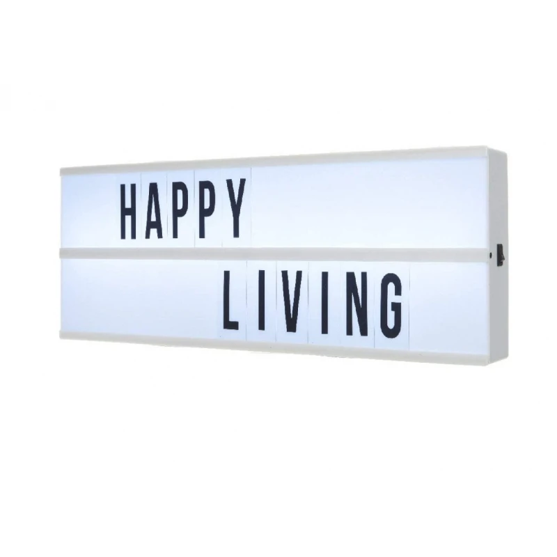 Light boxes Lightbox 2 lines white light box with 85 798542 letters