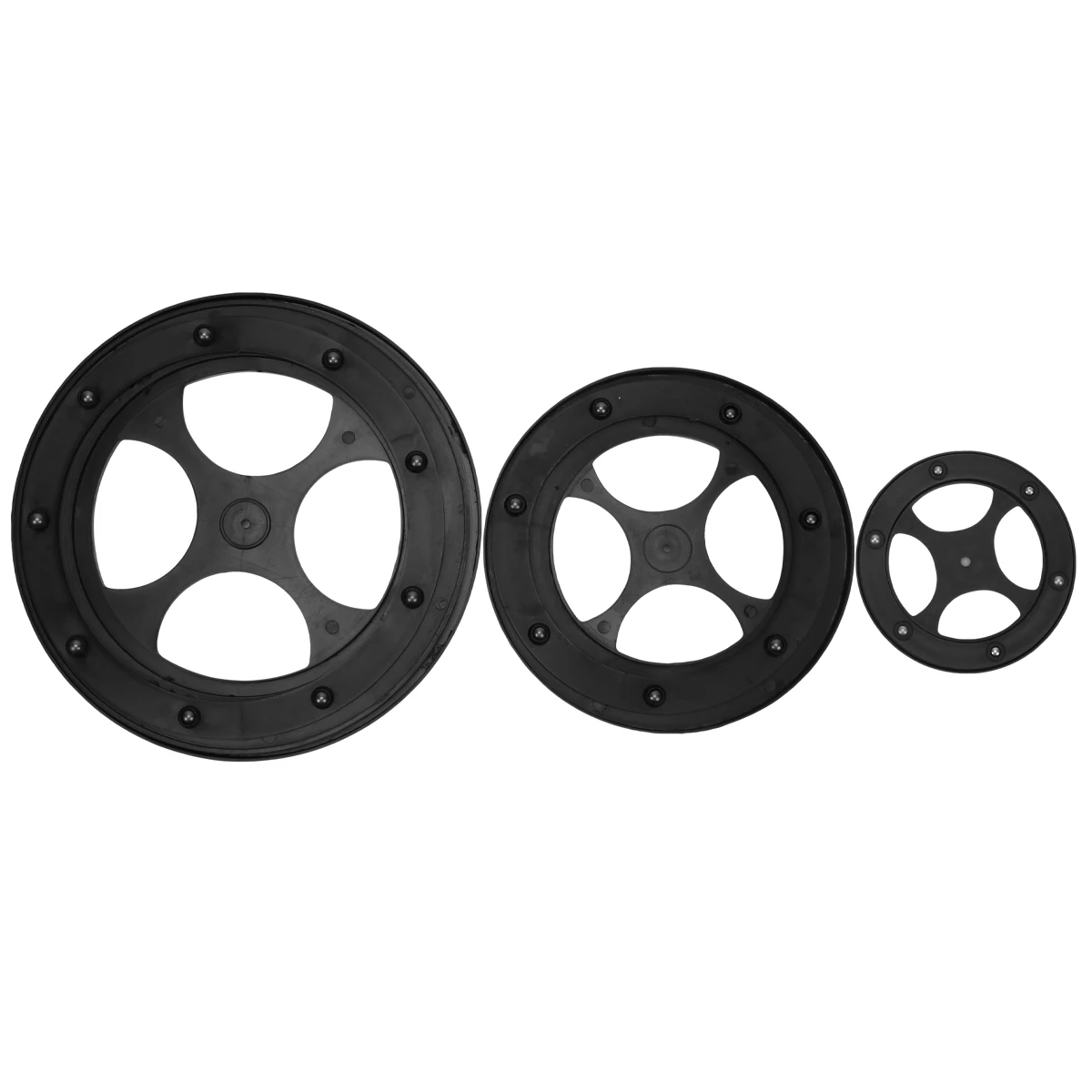 

3Pcs Cd Turntable Bearing Plastic Rotating Ring Detachable Design Dining Table Swivel Plate Smooth Operation for Cd Rack