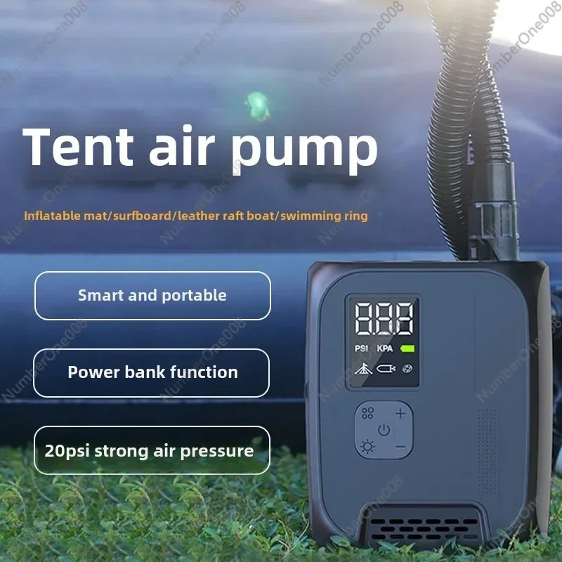 6-Cylinder Outdoor Tent Air Pump, Portable Paddle Board Kayak Swimming Ring Wireless Electric Air Pump