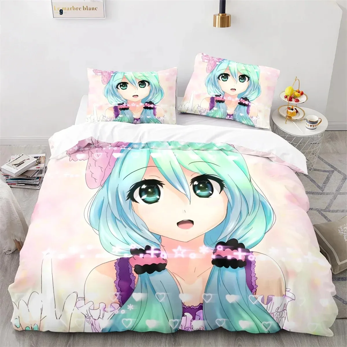 

Gacha Life Academia Anime Bedding Set Bedroom Soft Modern Bedspreads Comefortable Kids Duvet Cover Quilt Cover And Pillowcase