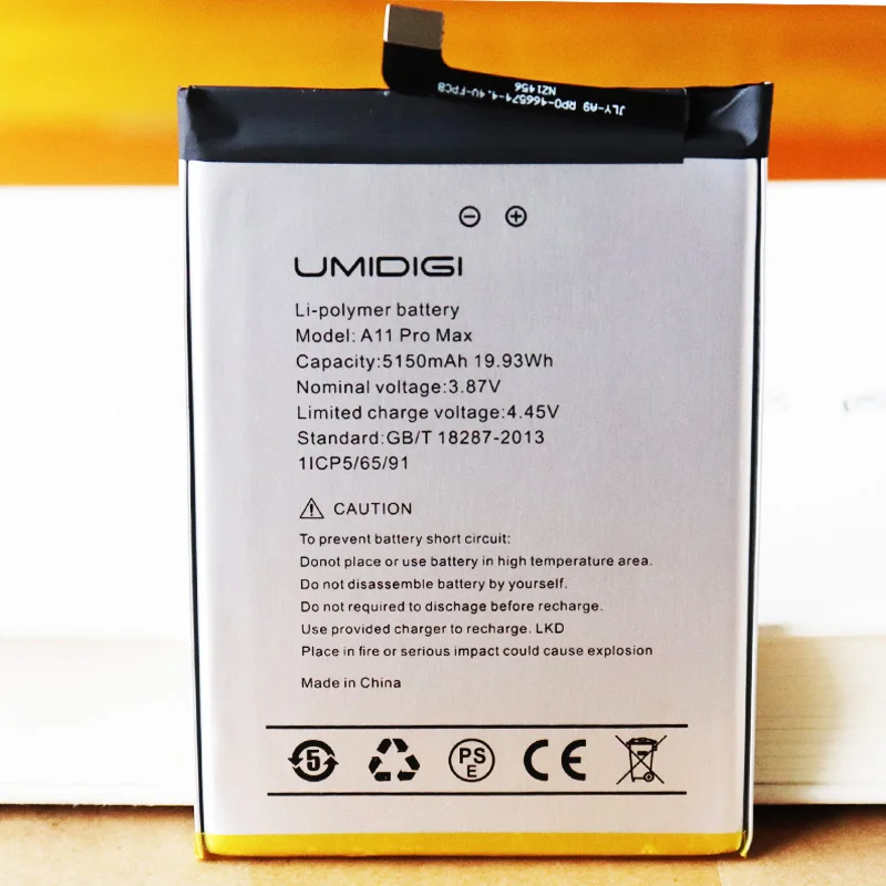 

2023 Year Date 5150mAh Phone Battery for UMI Umidigi A11 Pro Max Battery Replacement