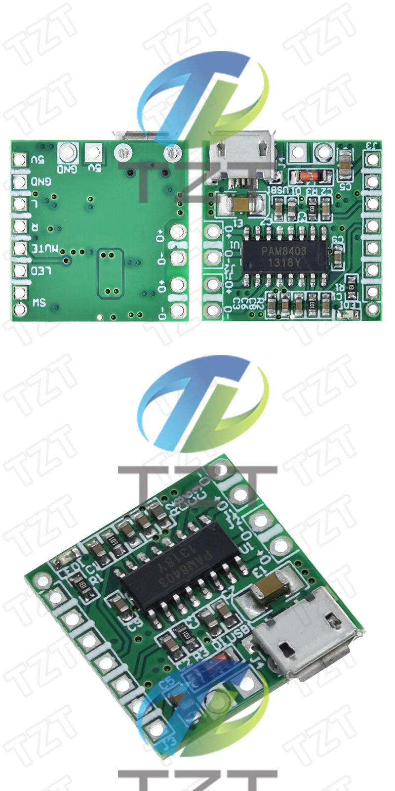 TZT 1/5/10PCS NEU PAM8403 DC 5V Mini Class D 2x3W USB-Leistungsverstärkerplatine DIY Bluetooth-Lautsprecher Z07 Dropshipping – Detail 3