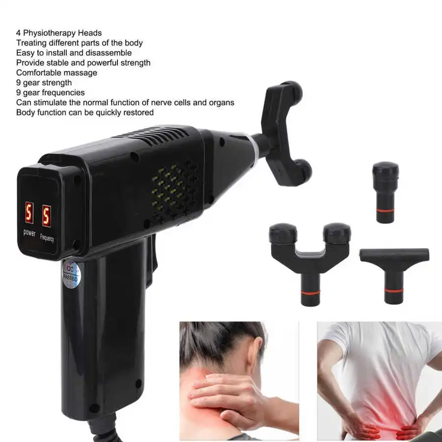 Adjustable Spine Chiropractic Adjusting Instrument 900N 9 Level Therapy Electric Correction Gun Activator Cervical Massager