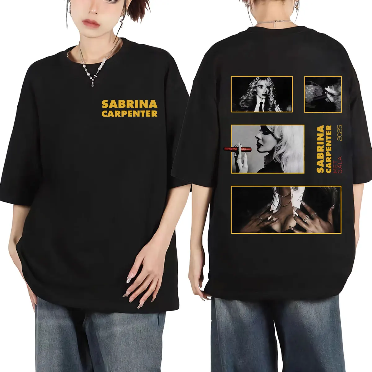 

Singer Sabrina Carpenter Merch T-shirt Men Women Clothing Fashion Aesthetic T-shirts High Quality Cotton Short Sleeve T Shirts