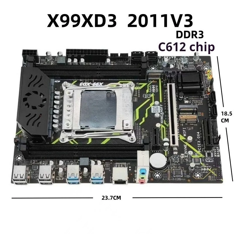 

Original X99XD3 computer desktop main board E5DDR3 pin X99C612 chip main board MOS cooling fan