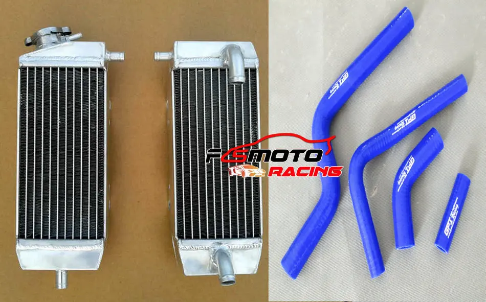 

For KAWASAKI KXF250 KX250F KX 250F 2004-2005 04 05 Aluminum Radiator+Silicone Hose