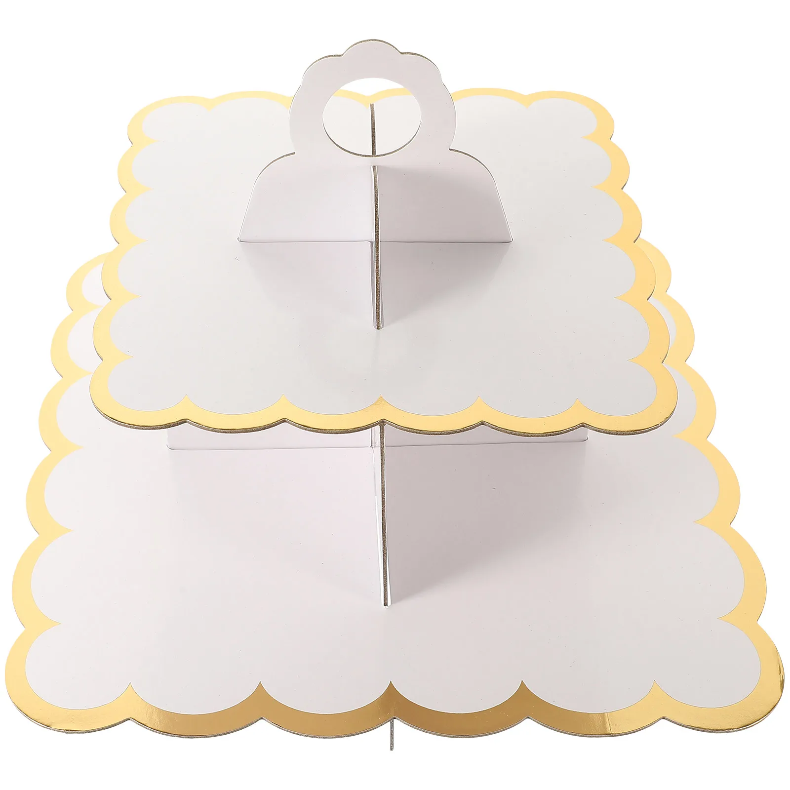

Disposable Cake Dessert Display Paper Double Tier Cupcake Holder Birthday Decor Sweet Cupcake Display St Table Pastry St