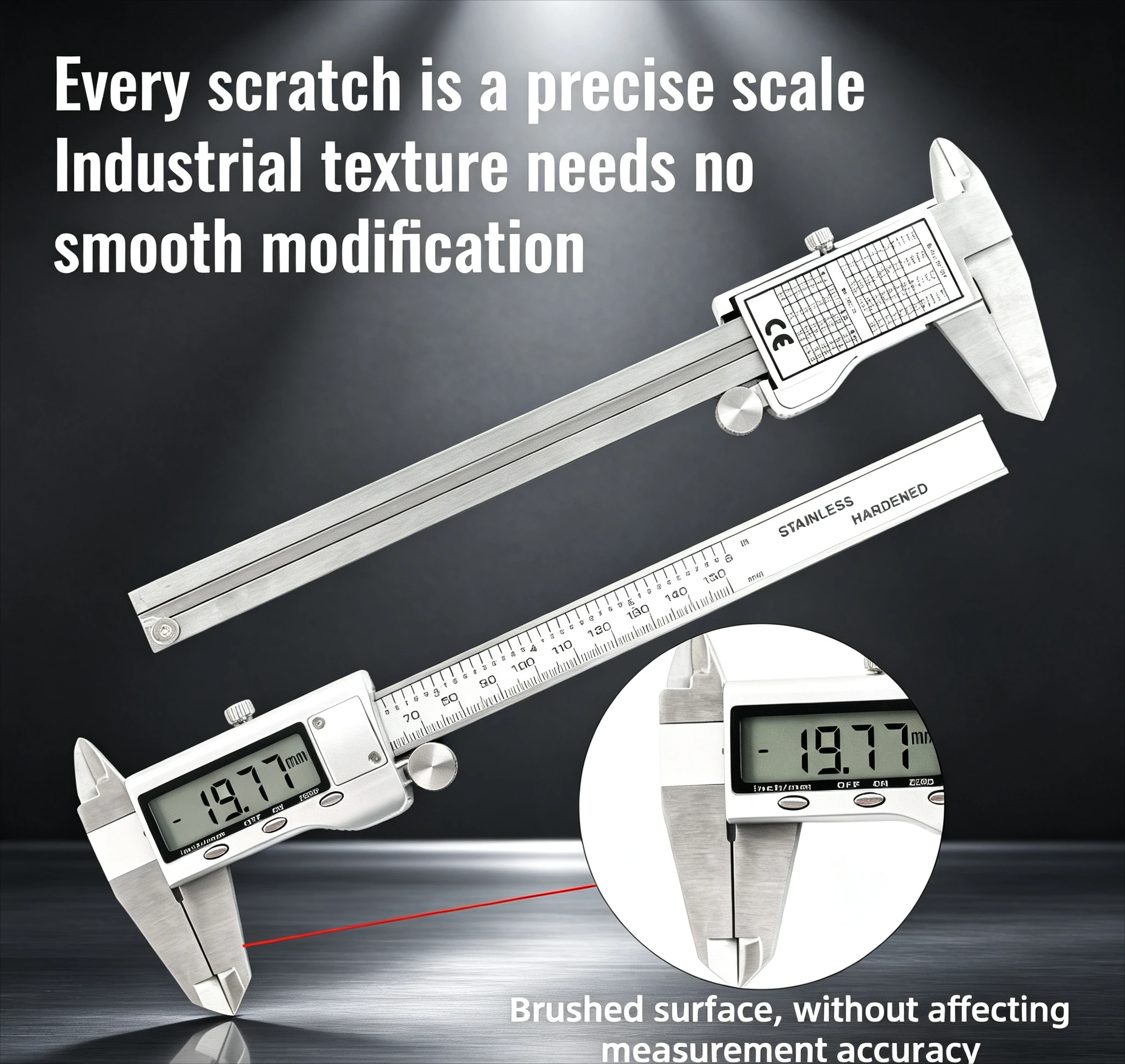 6 Inch 150mm Stainless Steel Digital Vernier Caliper Micrometer Measuring Tool Depth Ruler