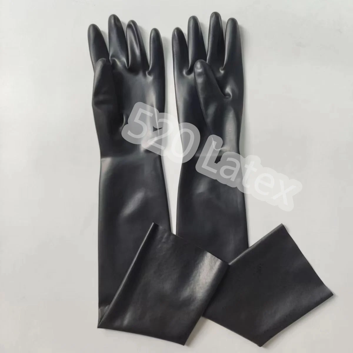 Free shipping !!! Hot Wrist seamless latex unisex gloves  mould made long latex gloves fetish latex gloves