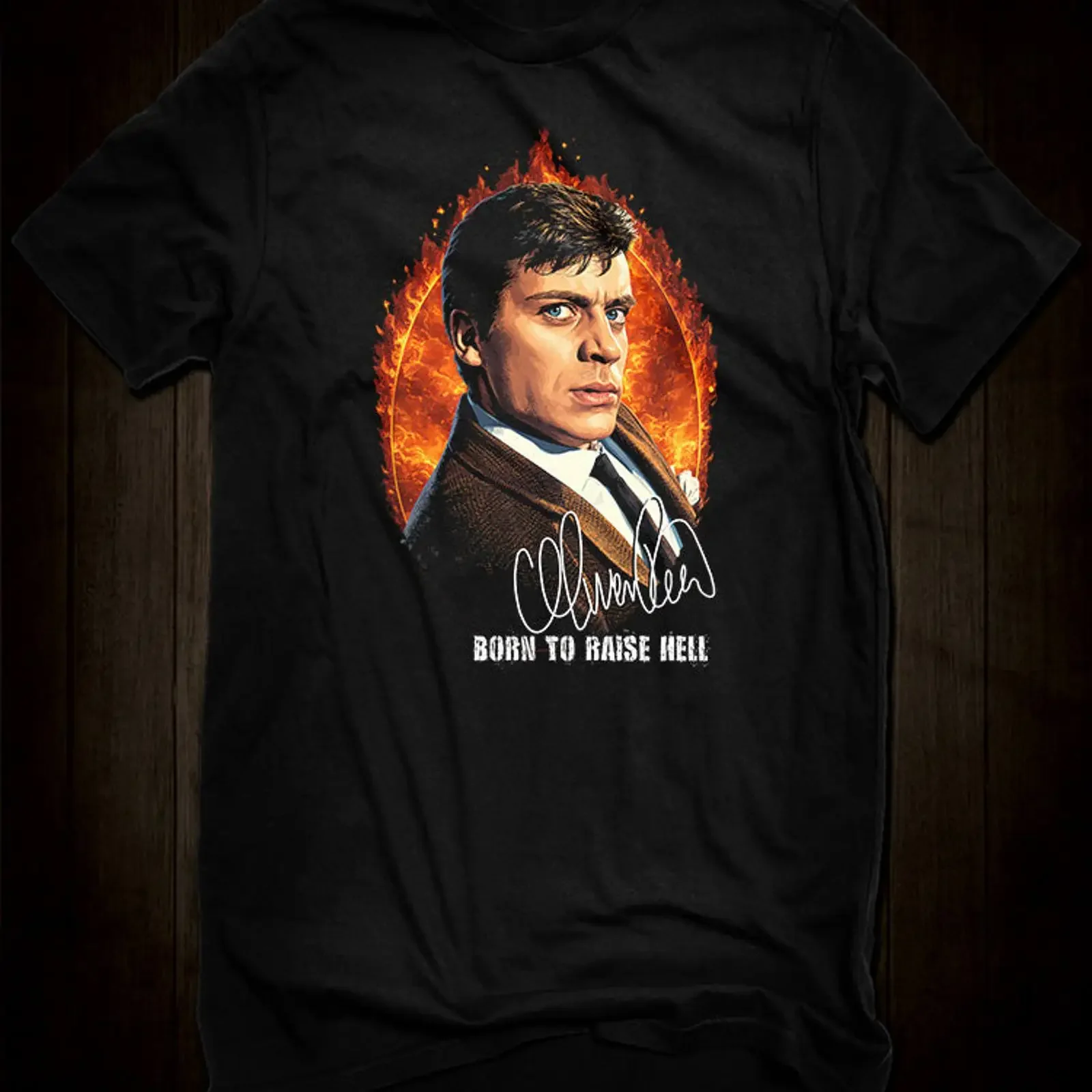 Oliver Reed t shirt classic British actor design vintage Washed homme Casual Comfortable Stretched designer clothes Stylish