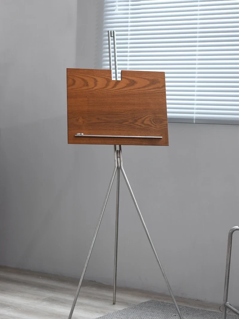 

Medieval warehouse book and newspaper stand display piano music stand stainless steel minimalist multifunctional standing desk a