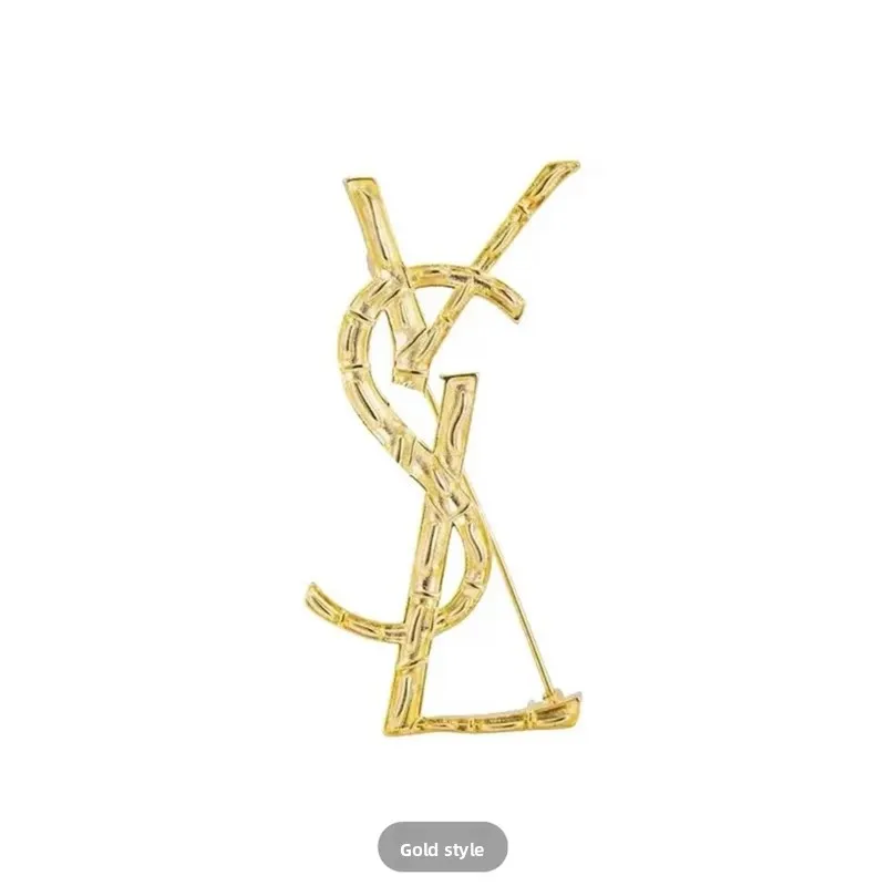 2025 جديد عبر الحدود الكورية نمط يانغ الغابات رسالة بروش دبوس للجنسين المعادن مكافحة الضوء دبوس بروش زهرة مجوهرات الإكسسوار