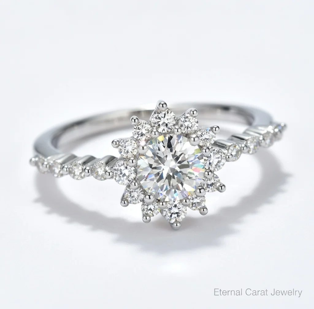 

Кольцо из платины PT950 с муассанитом в форме звезды и снежинки, женское, нишевое, с паве-покрытием, легкое, роскошное, для помолвки, свадьбы, годовщины, предложения руки и сердца