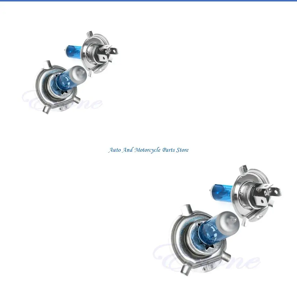 

P9FD 2Pcs H4 Halogen Light Bright White Car Headlight Bulbs Bulb Lamp 100W 12V 5000K Energy Saving LED Bulb