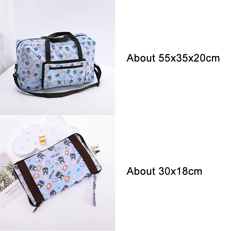 Anime Sanrios Cinnamoroll Kuromi Hello Kitty My Melody Cute Cartoon Hangable Suitcase Duffel Bag Folding Organizer bag Gift