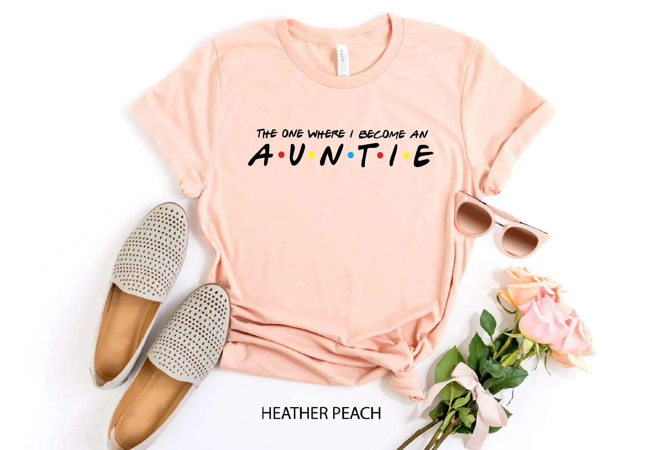 Bir Auntie T Shirt hamilelik duyuru olduğum yer yeni yakında ortaya çıkıyor