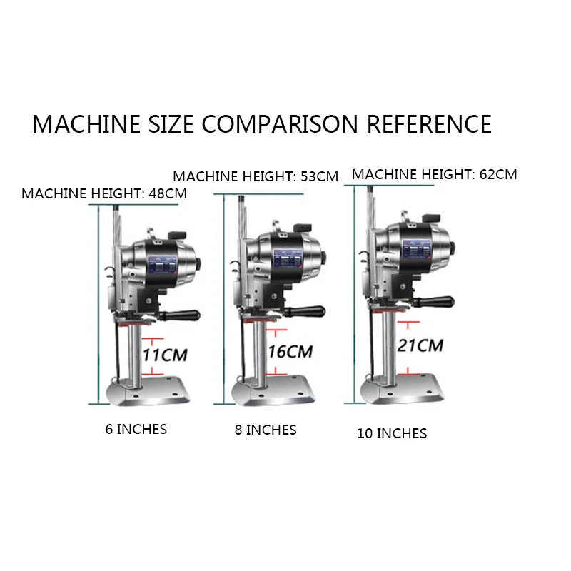 6/8/10/12/13/15 Inch Vertical Straight Knife Cloth Cutting Machine 220V/1100W/1200W Electric Cloth Cutting Machine Cutting Knife