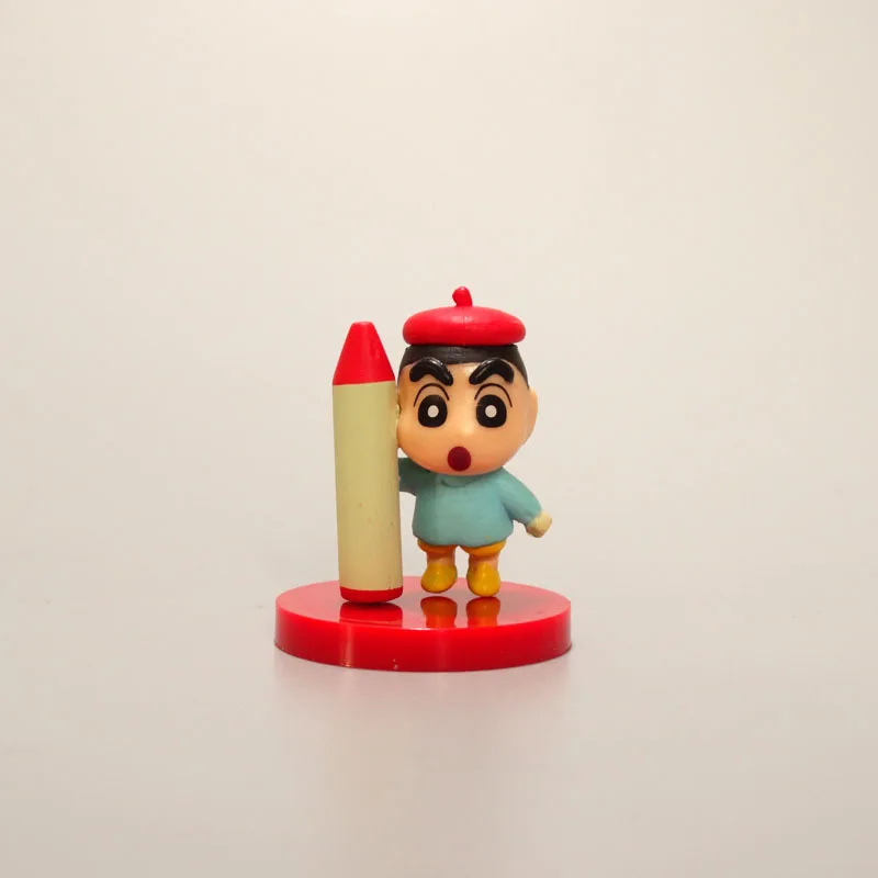 قلم تلوين شين تشان أنيمي ملون ، سي ، موديل صغير جي كي ، مجموعة ألعاب كاواي ، هدية سحر للأطفال ، 6 جرافيتي لكل مجموعة