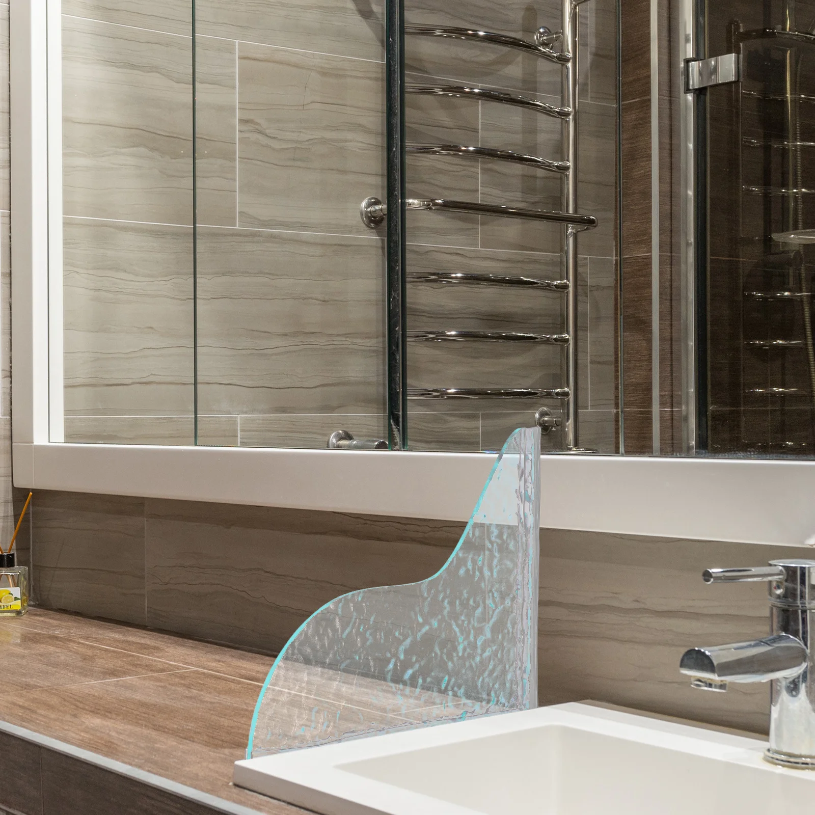 

1Pair Removable Acrylic Bath Splash Guard Waterproof Self Adhesive Shower Corner Protector Tub Washbasin Sink Bath Splash Board