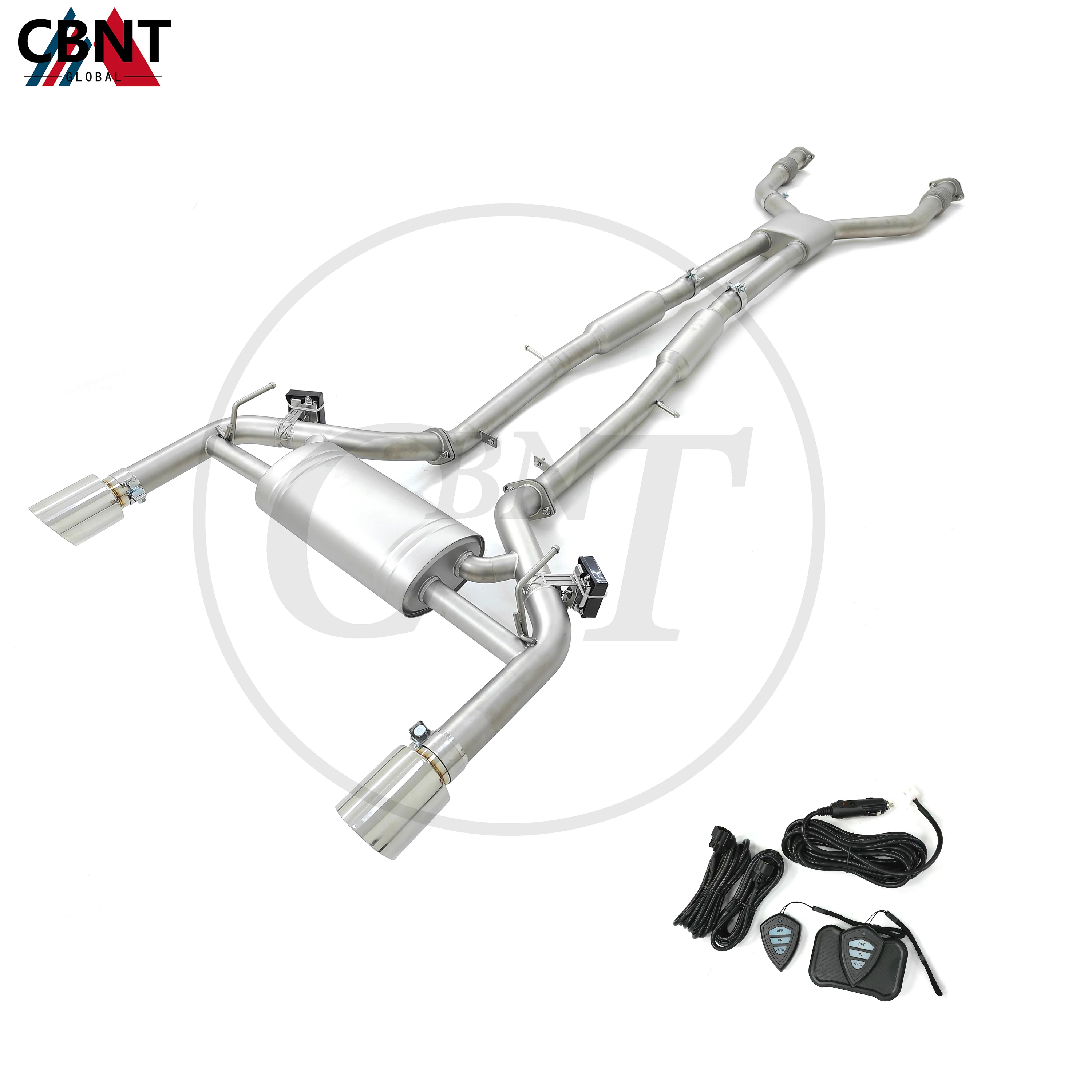 

CBNT Exhaust Catback & Front Pipe with Valve Muffler for Infiniti Q50 Q60 3.0T High Performance SS304 Valved Exhaust systems