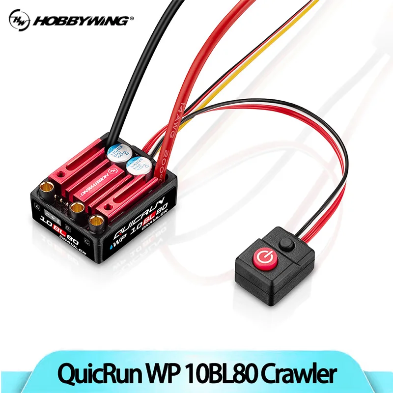 

HobbyWing QuicRun WP 10BL80 Waterproof ESC for 1/10 RC Car 2-4S LiPo 80A Compatible with QuicRun Outer 3530 SL Motor