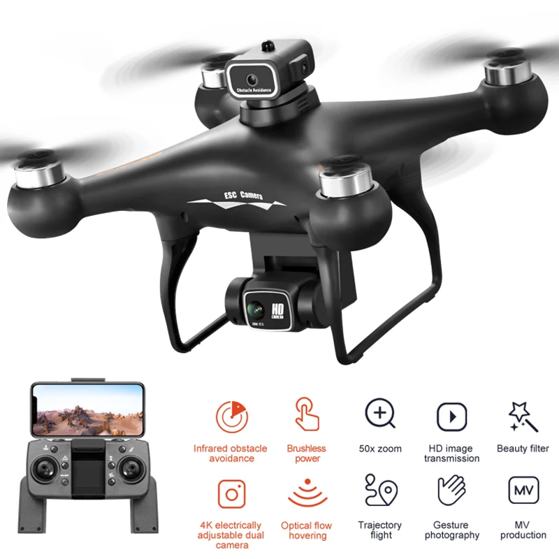 Droni con fotocamera 4k professionale 8K ESC FPV Dron Quadcopter RC elicottero evitamento ostacoli fotografia aerea aereo S116