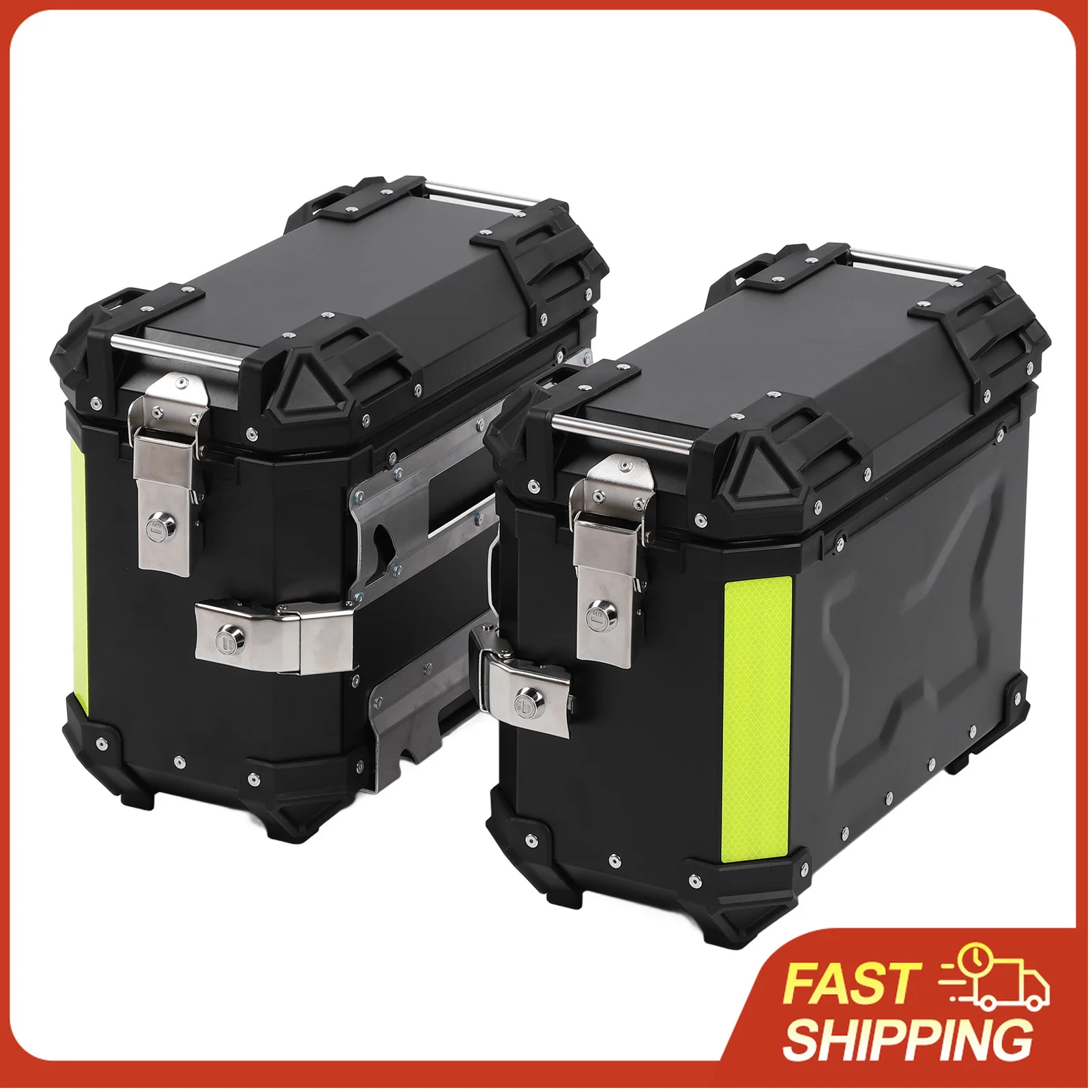 

Motorcycle Side Saddlebag Box Motorcycle Side Case Water Resistant with Security Lock and Handle for Scooter for Helmet Luggage