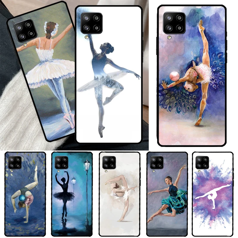 Gymnastics Oil Painting Case For Samsung Galaxy A54 A34 A14 A13 A12 A22 A32 A52 A72 A51 A71 A53 A52S Back Cover