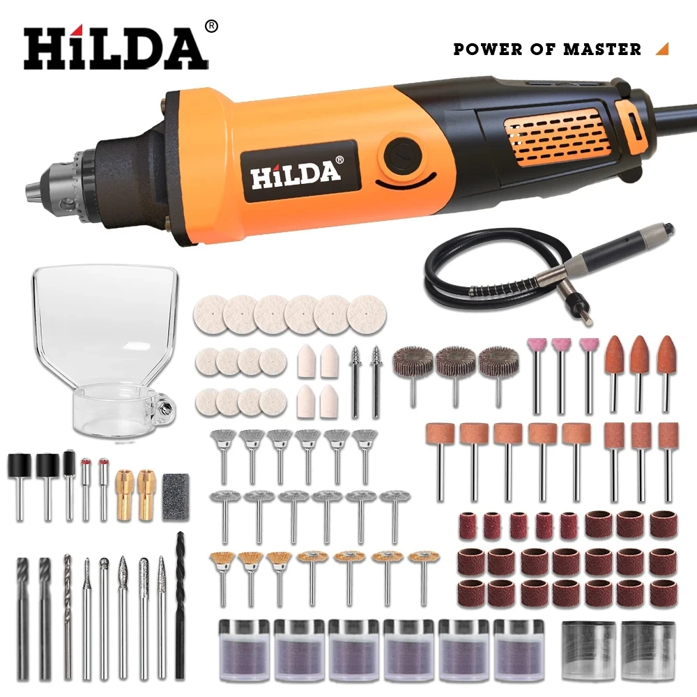 HILDA Electric Drill Mini Grinder Drill Rotary Tools Engraving Machine Engraving Pen With Accessories