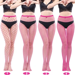 4 Pairs Women Fishnet Stockings Tights Pantyhose Thigh High Stockings Waist Fishnets