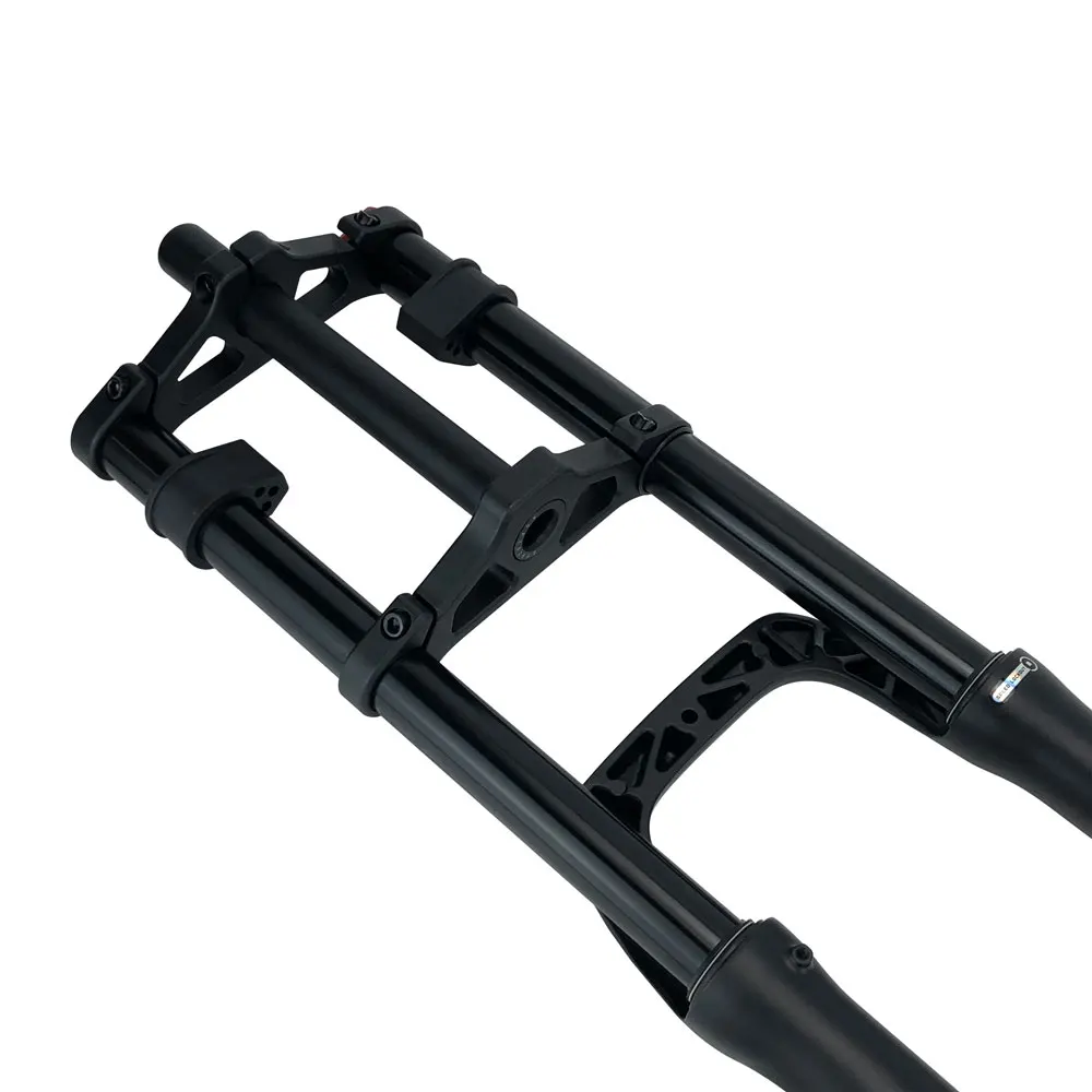 20x4.0 26*4.0 MTB Dual-Motor Luftfederungsgabel QR 9*135mm 15*135mm Strand Schnee Motorrad Elektro E-Bike Doppelkronen-Luftgabel – Detail 15