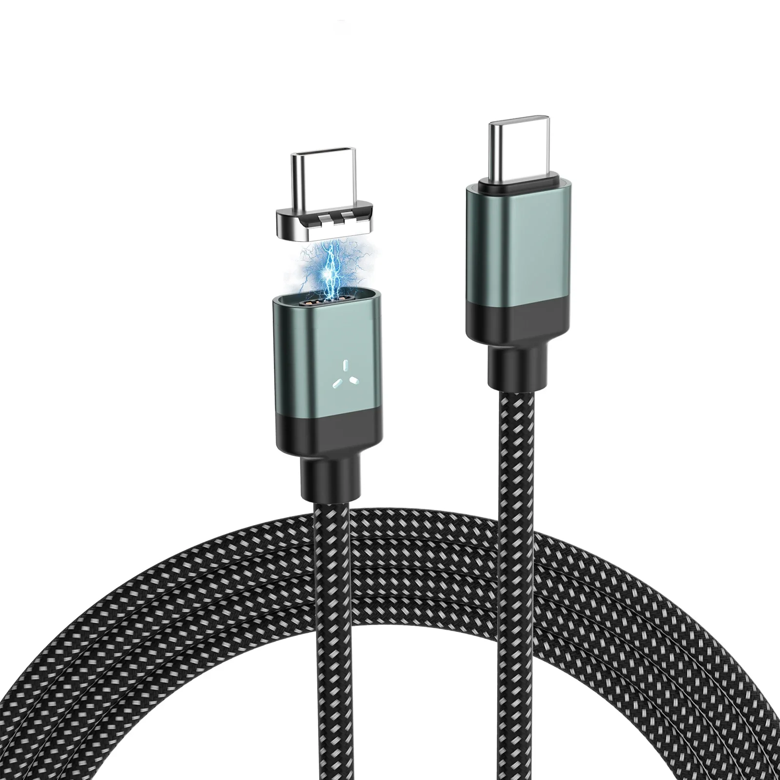 Kabel do szybkiego ładowania PD100W z magnetycznym mocowaniem, podwójny kabel USB-C do ładowania iPhone 17 16 15 Samsung Xiaomi Huawei — zdjęcie produktu 7