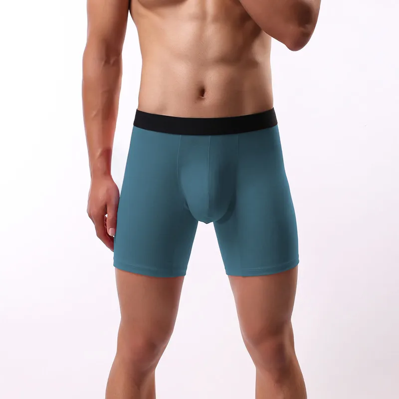 EUR Größe Unterwäsche Männer Boxer Lange Bein Boxer Shorts Baumwolle Atmungsaktive Unterhose Sexy U Tasche Männlichen Höschen Ropa Interior Hombre