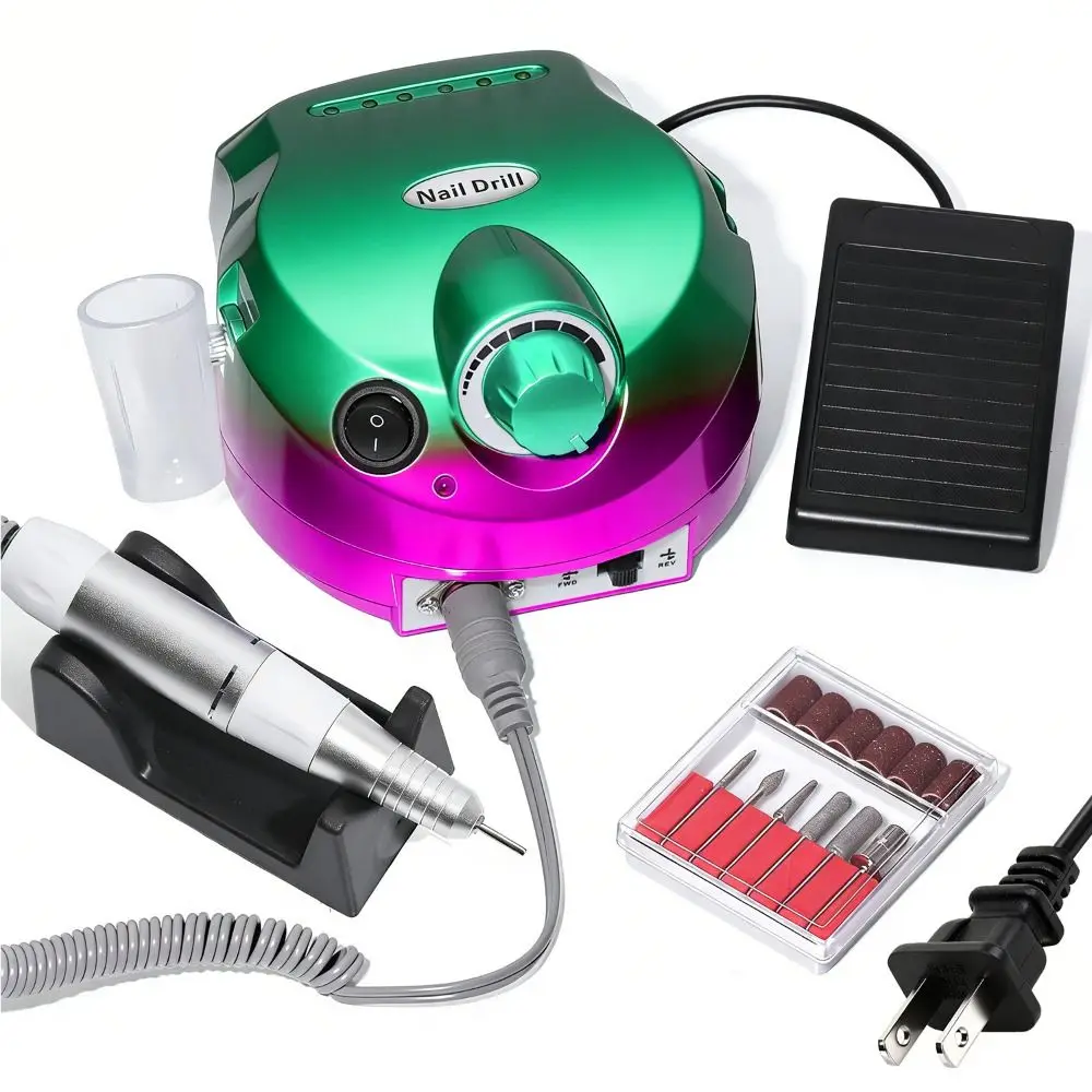 Trapano Elettrico Professionale per Unghie, Portatile e Facile da Usare, Set per Manicure e Levigatura Unghie per Casa e Salone