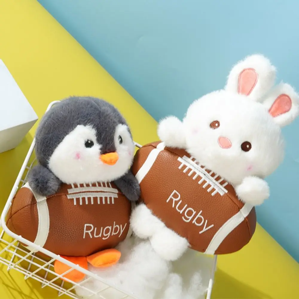 

Sports Series Tennis Raccoon Plush Toy PP Cotton Fluffy Baseball Duck Plush Dolls Collection Soft Basketball Pig Plush Toy